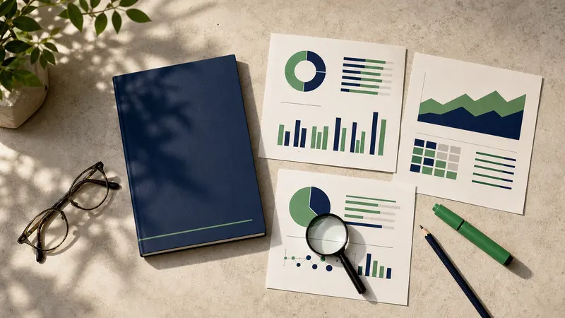 Rapport institutionnel, graphiques et loupe préparés pour expliquer les données 2026 sur l’emploi senior
